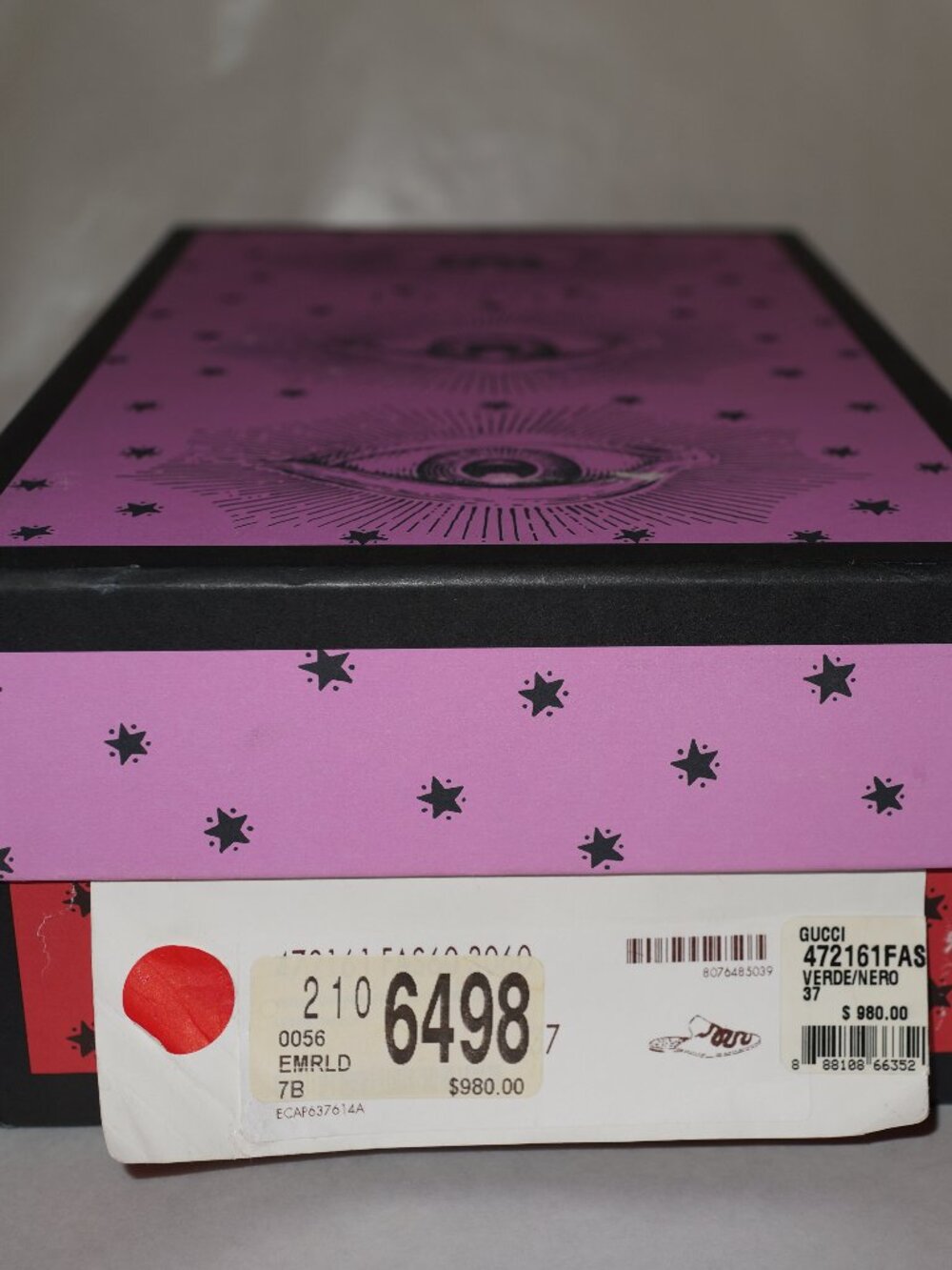 Gucci Empty Shoe Box Mystical Eye Star Design Original Packaging - Picture 7 of 7